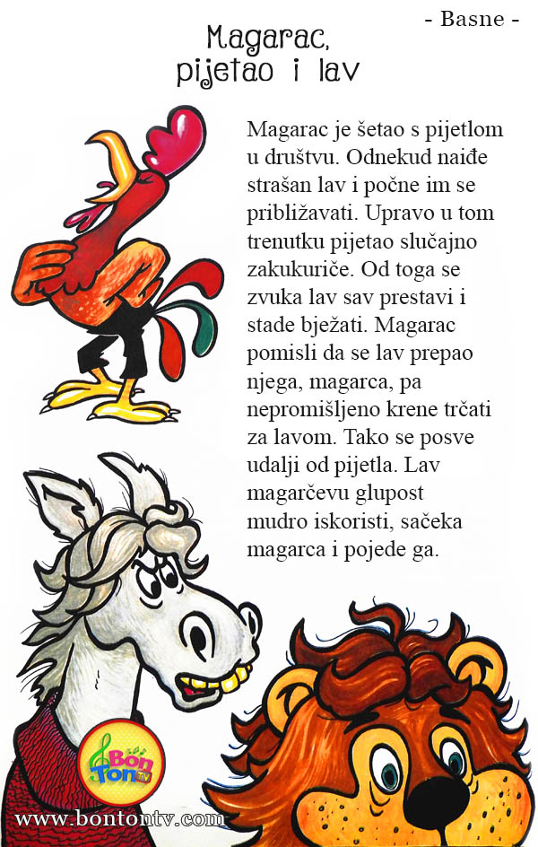 Magarac, pijetao i lav
