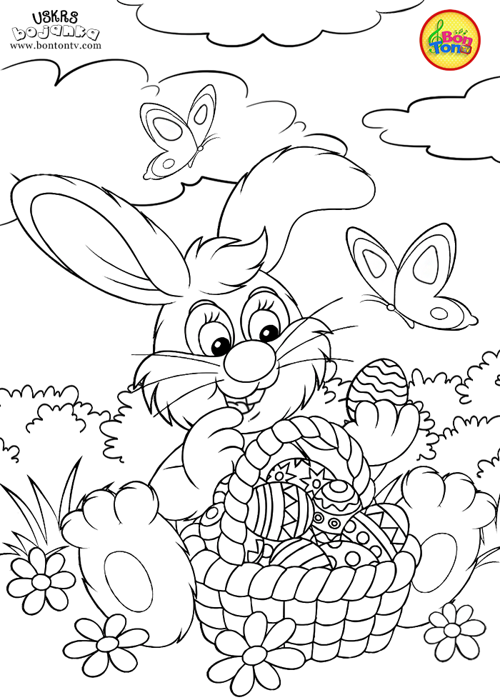 Uskrs bojanka - Easter coloring pages for kids - BonTon TV