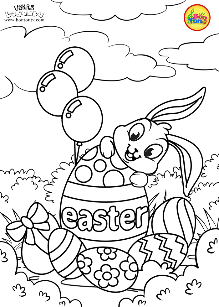 Uskrs bojanka - Easter coloring pages for kids - BonTon TV