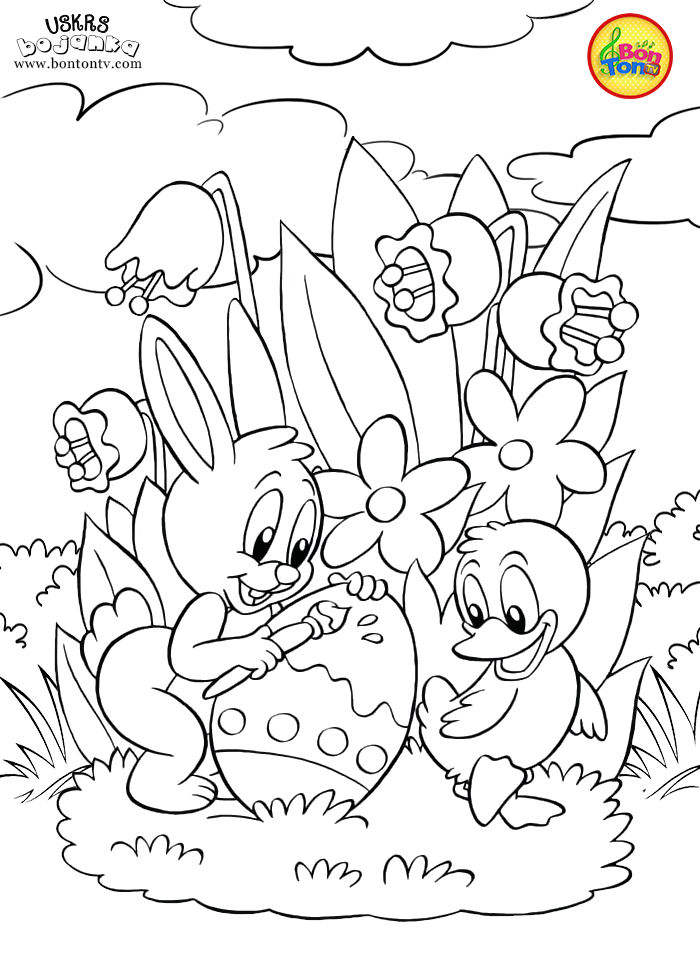 Uskrs bojanka - Easter coloring pages for kids - BonTon TV