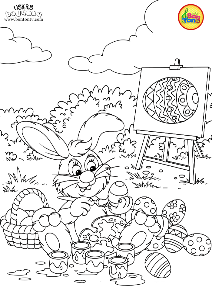 Uskrs bojanka - Easter coloring pages for kids - BonTon TV