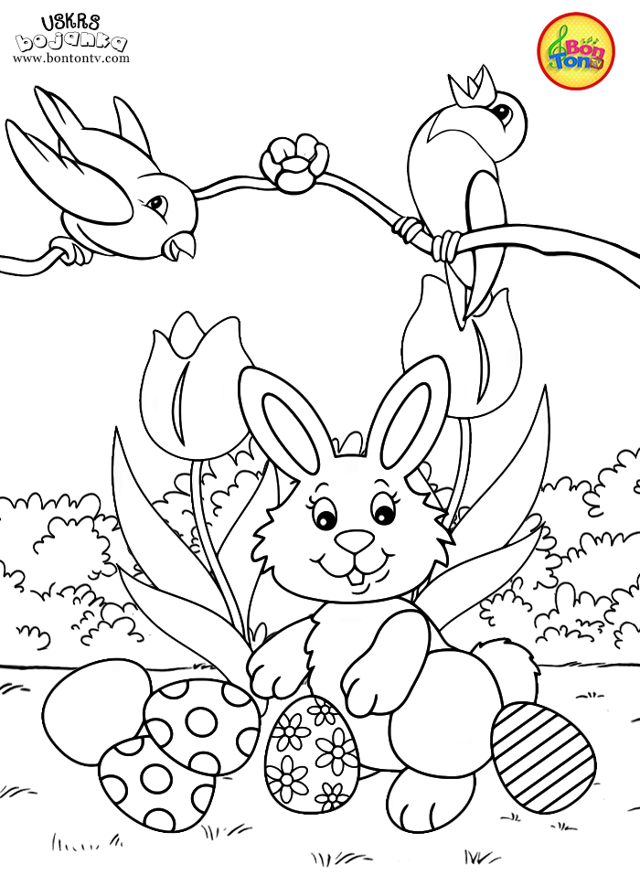 Uskrs bojanka - Easter coloring pages for kids - BonTon TV