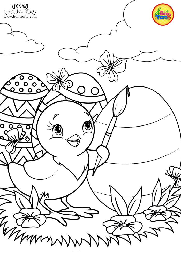 Uskrs bojanka - Easter coloring pages for kids - BonTon TV