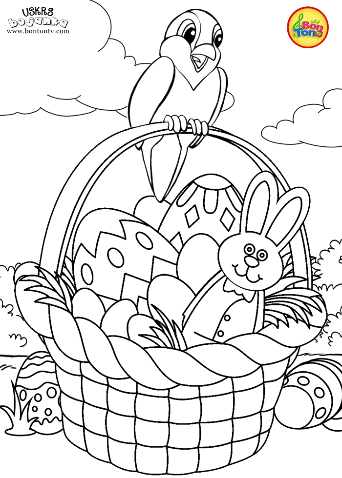 Uskrs bojanka - Easter coloring pages for kids - BonTon TV