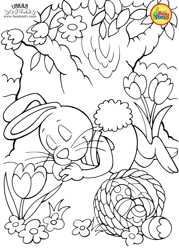 Uskrs bojanka - Easter coloring pages for kids - BonTon TV