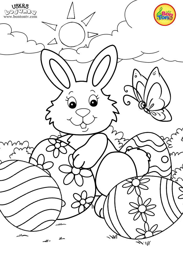 Uskrs bojanka - Easter coloring pages for kids - BonTon TV