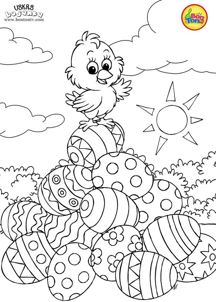 Uskrs bojanka - Easter coloring pages for kids - BonTon TV