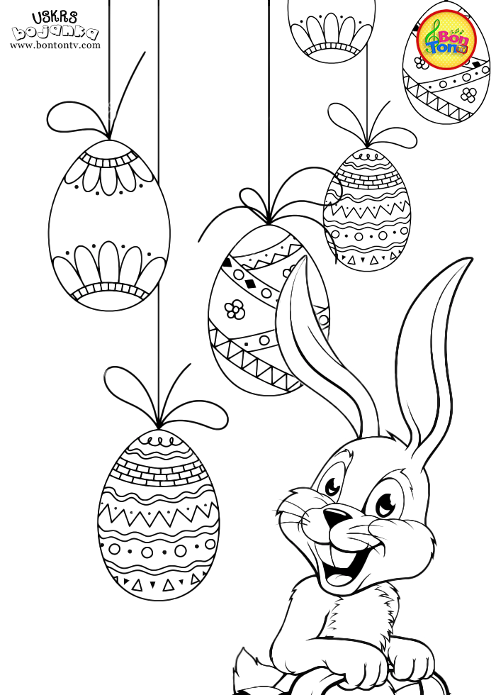 Uskrs bojanka - Easter coloring pages for kids - BonTon TV