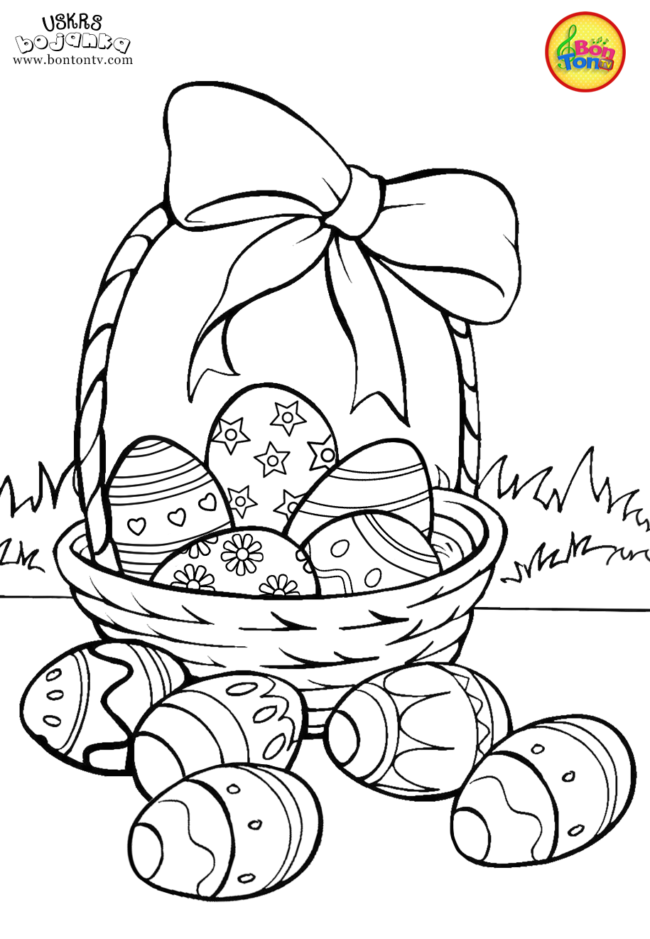 Uskrs bojanka - Easter coloring pages for kids - BonTon TV