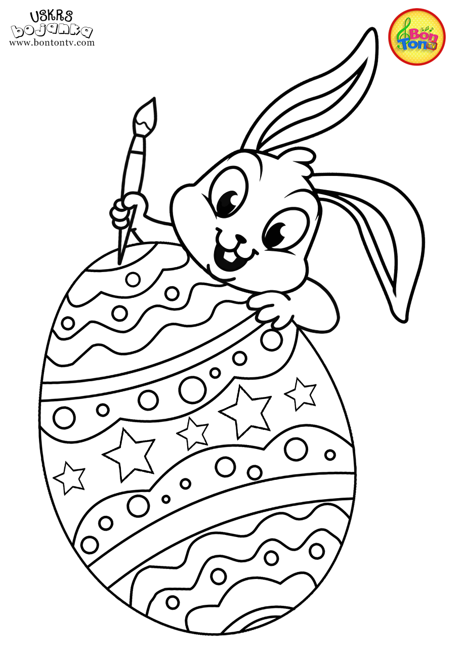 Uskrs bojanka - Easter coloring pages for kids - BonTon TV