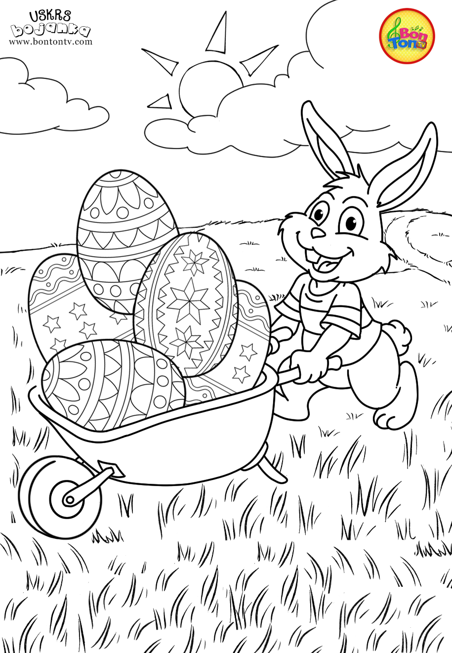 Uskrs bojanka - Easter coloring pages for kids - BonTon TV