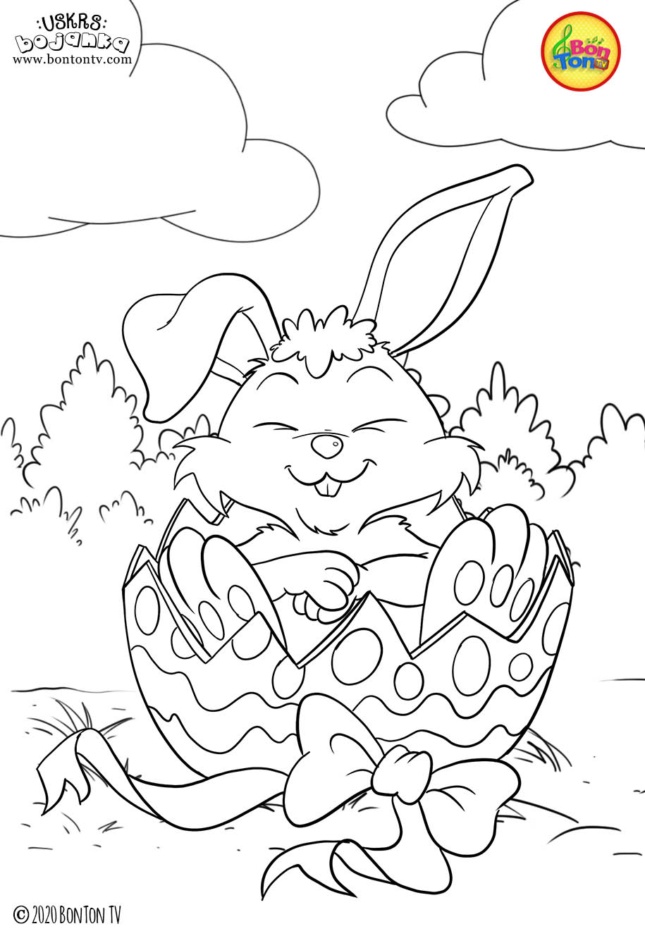 Uskrs bojanka - Easter coloring pages for kids - BonTon TV