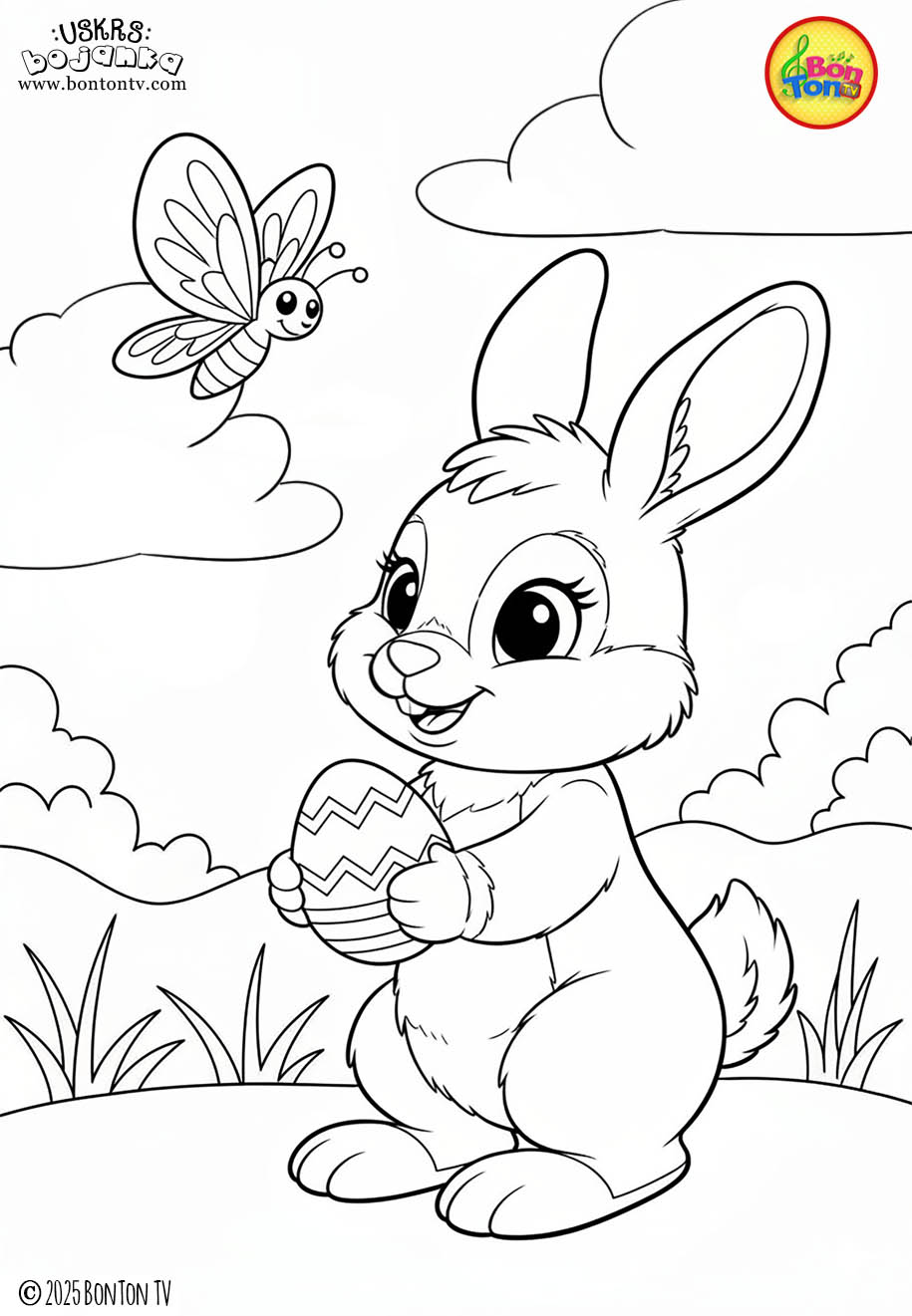 Uskrs bojanka - Easter coloring pages for kids - BonTon TV