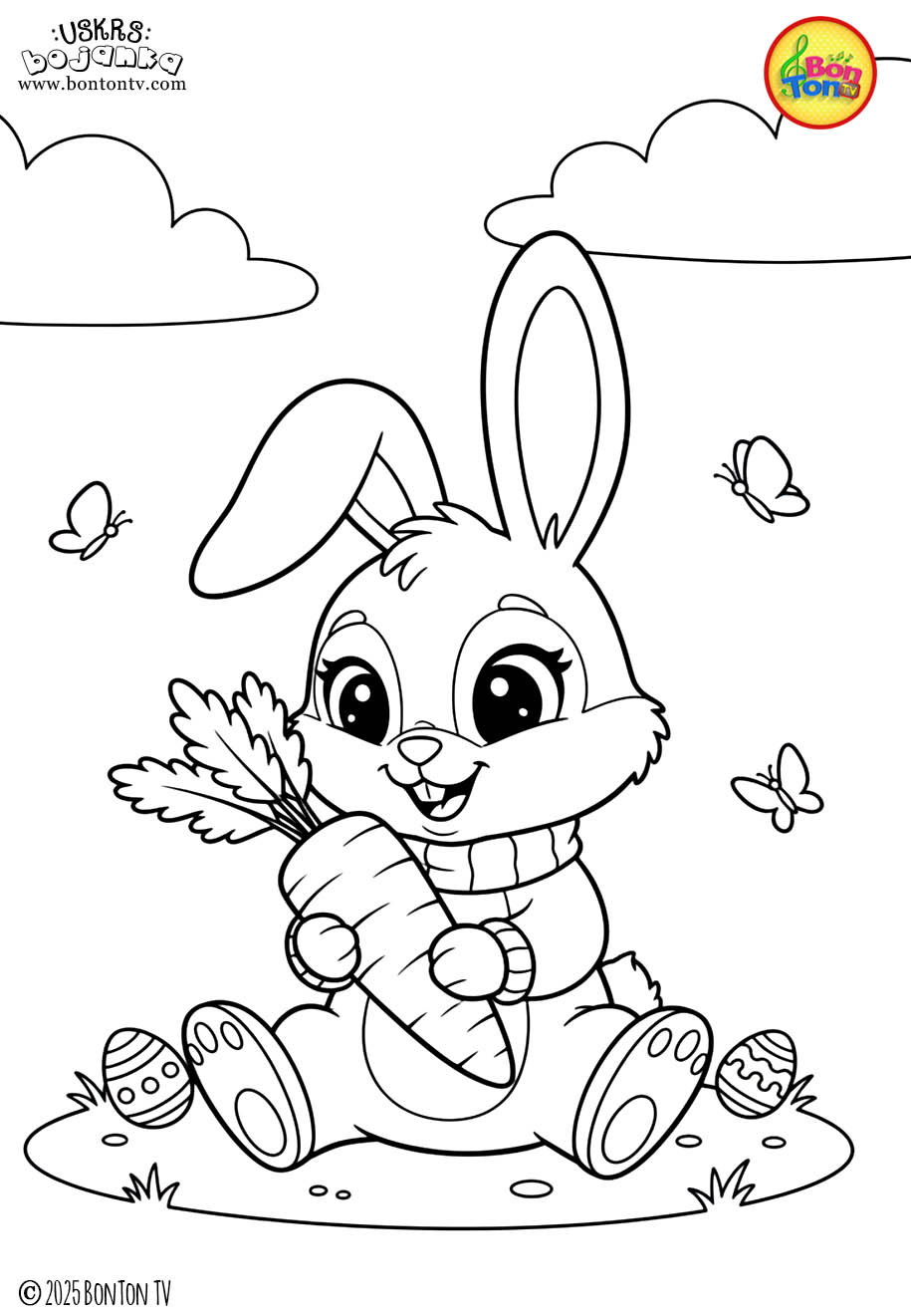 Uskrs bojanka - Easter coloring pages for kids - BonTon TV