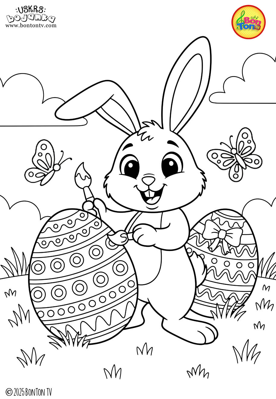 Uskrs bojanka - Easter coloring pages for kids - BonTon TV