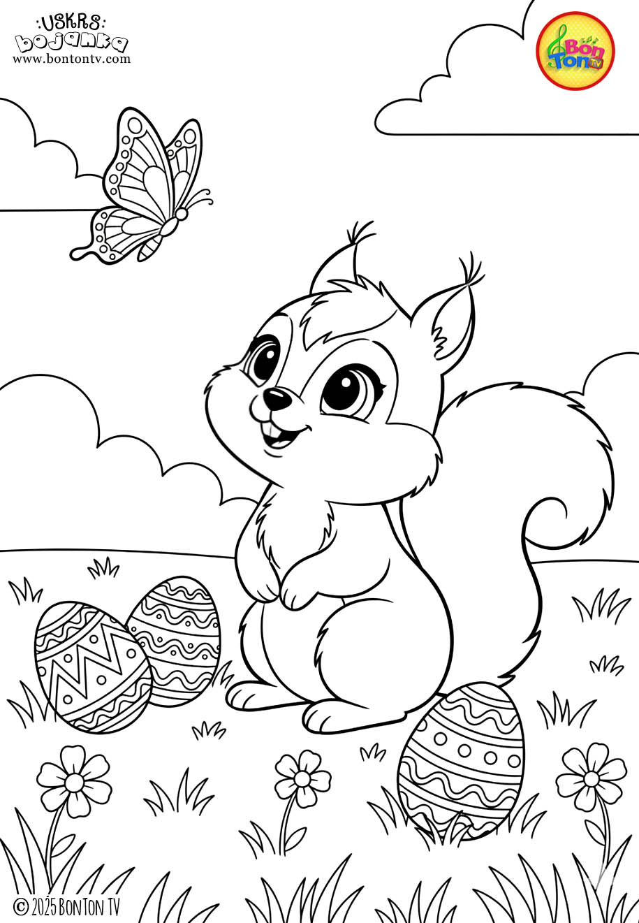 Uskrs bojanka - Easter coloring pages for kids - BonTon TV