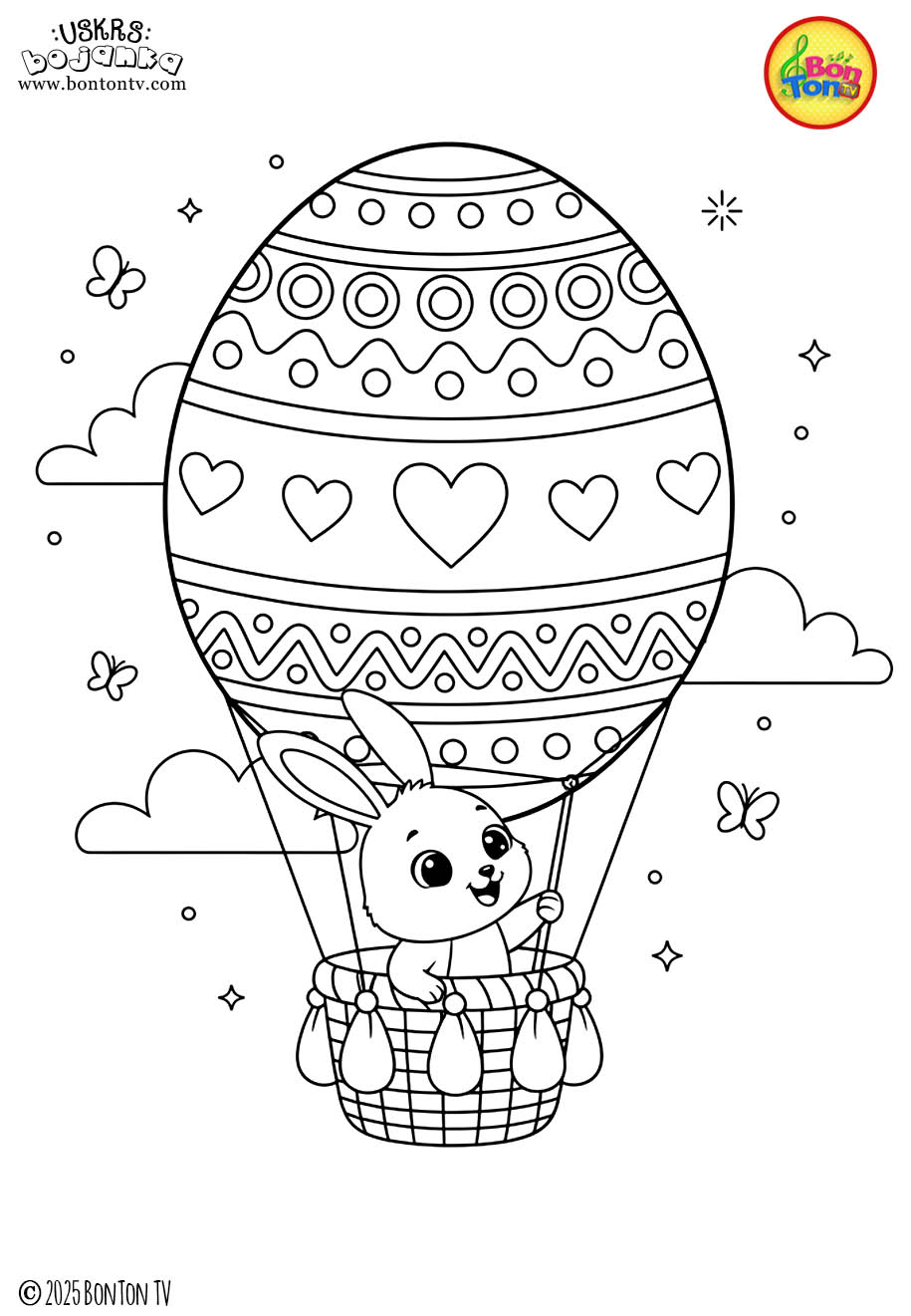 Uskrs bojanka - Easter coloring pages for kids - BonTon TV