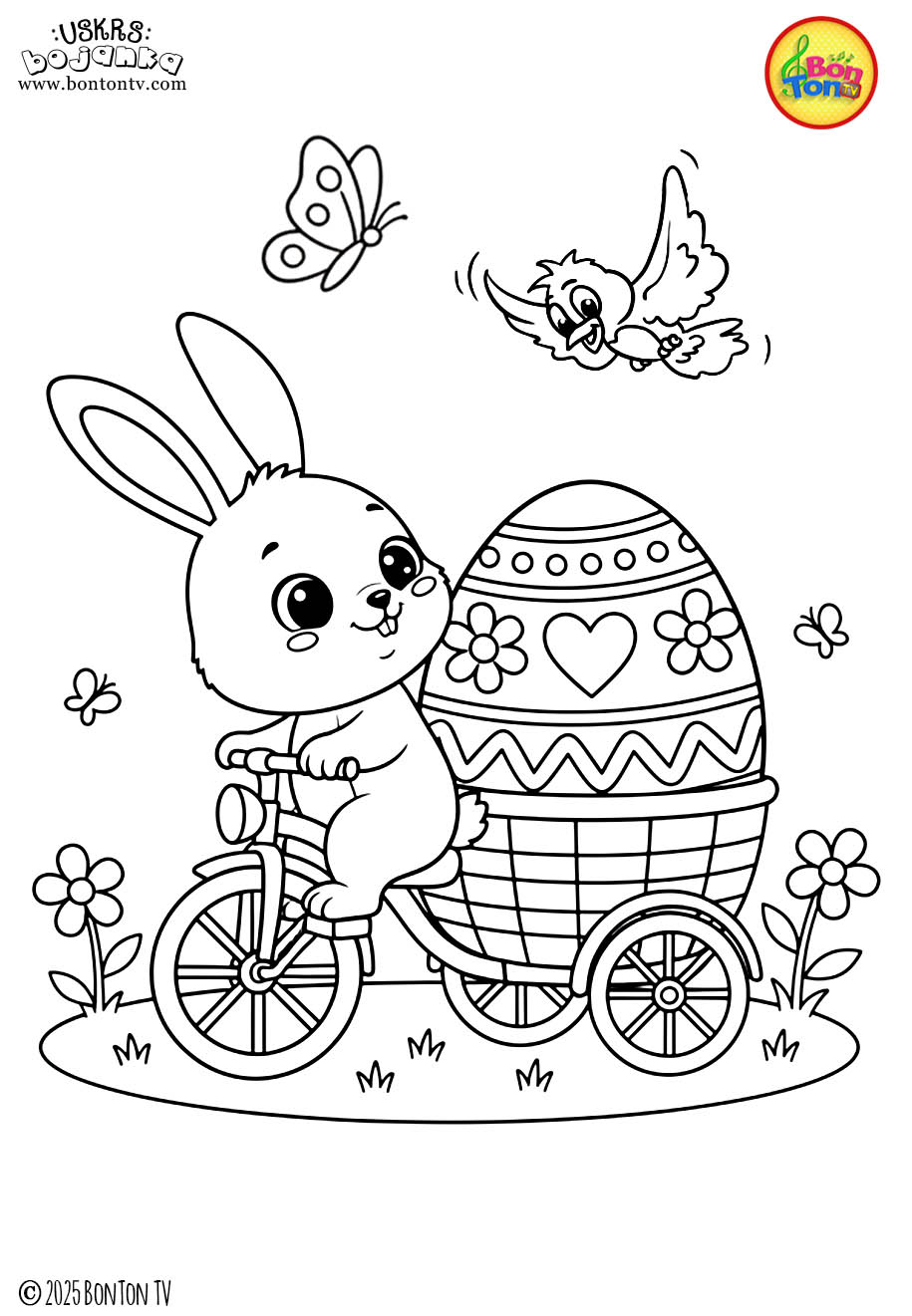 Uskrs bojanka - Easter coloring pages for kids - BonTon TV