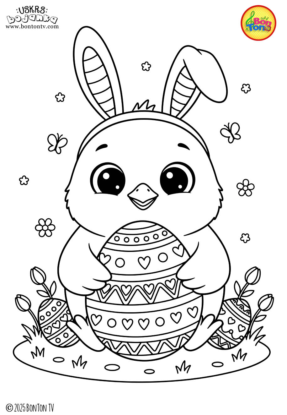 Uskrs bojanka - Easter coloring pages for kids - BonTon TV