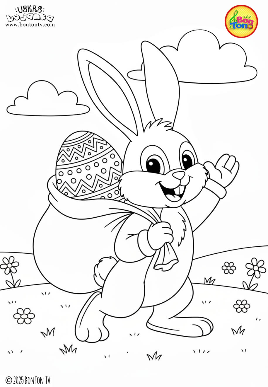 Uskrs bojanka - Easter coloring pages for kids - BonTon TV