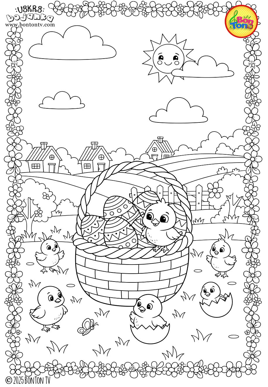 Uskrs bojanka - Easter coloring pages for kids - BonTon TV