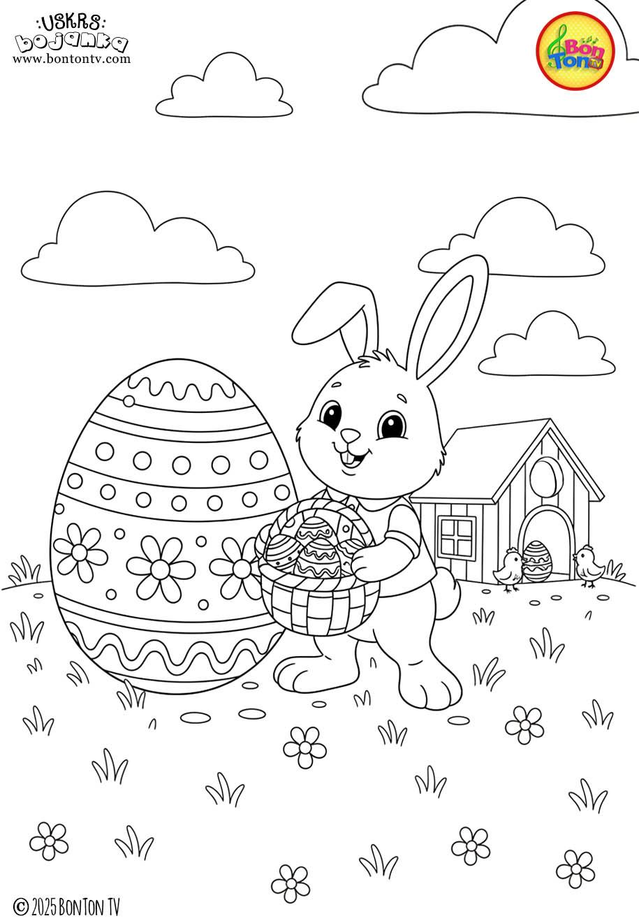 Uskrs bojanka - Easter coloring pages for kids - BonTon TV