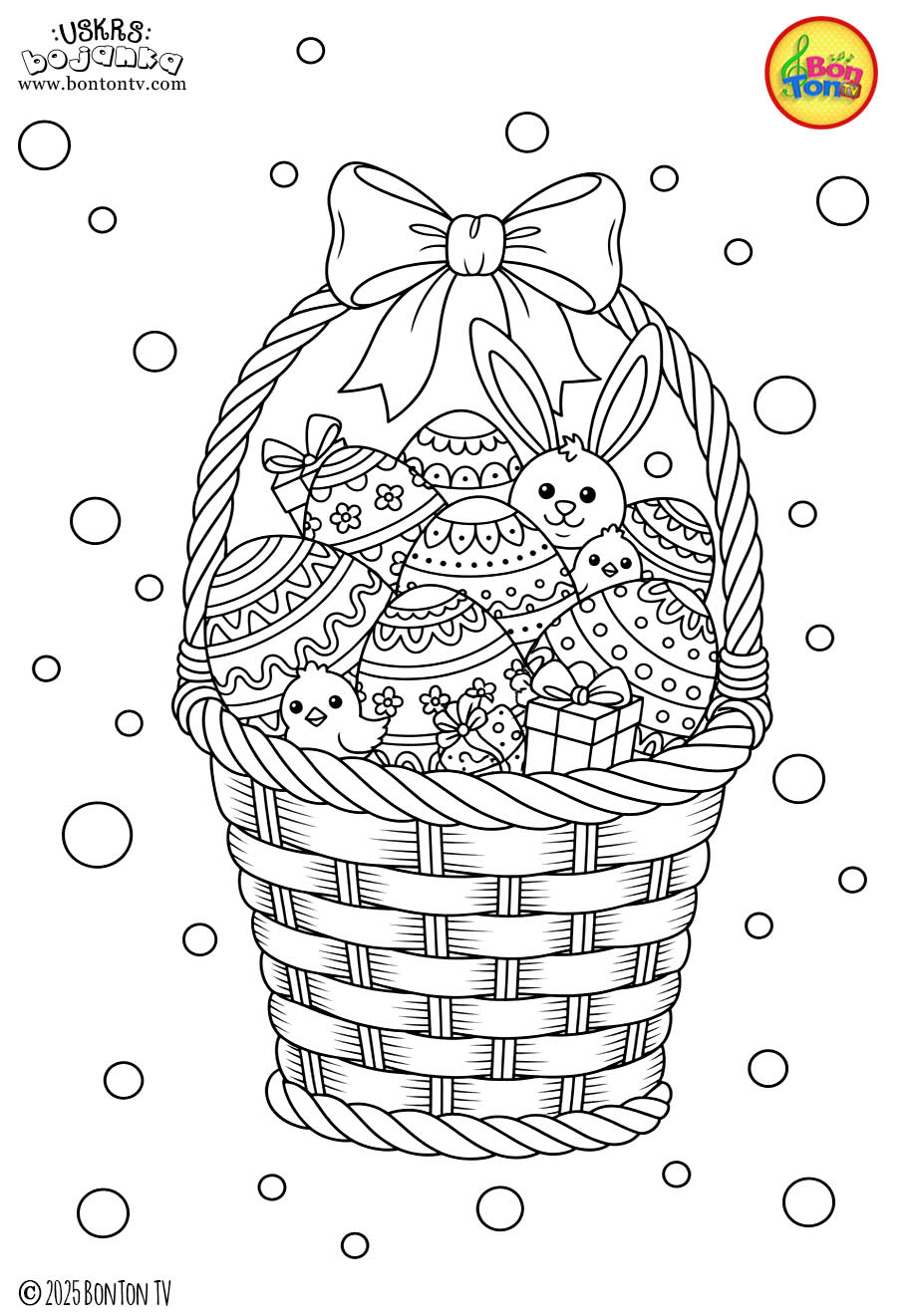 Uskrs bojanka - Easter coloring pages for kids - BonTon TV