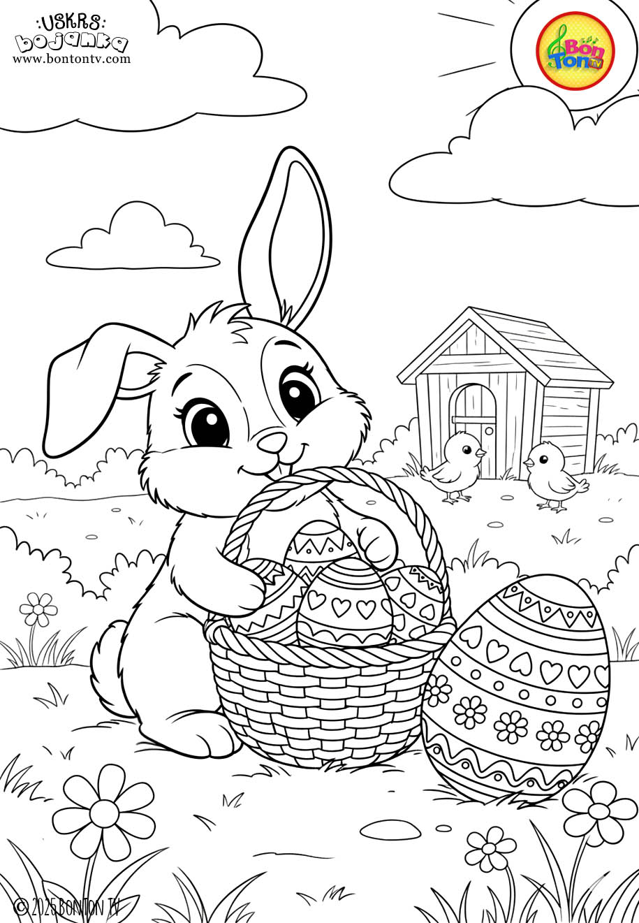Uskrs bojanka - Easter coloring pages for kids - BonTon TV