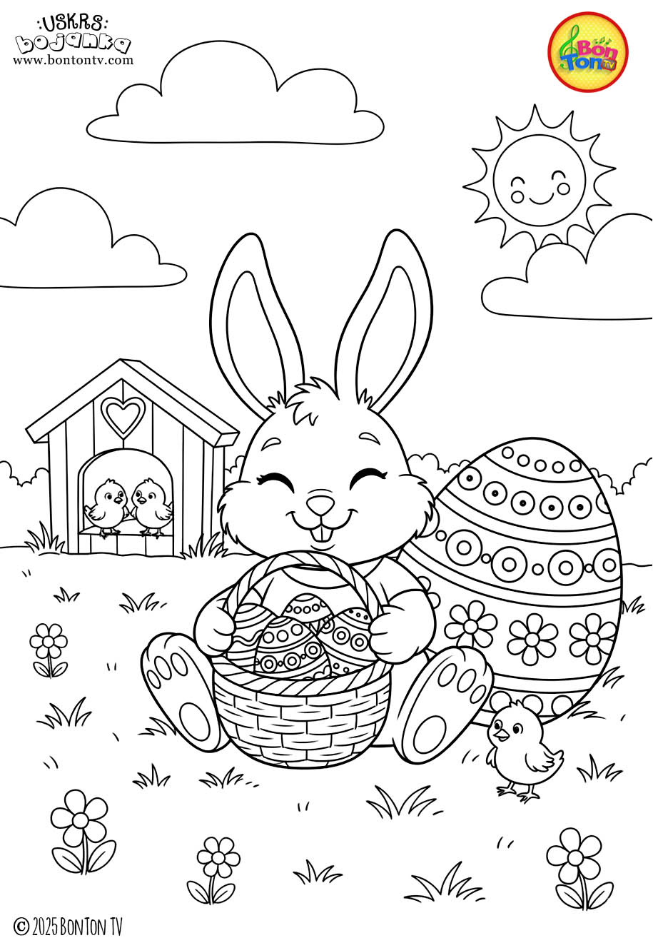 Uskrs bojanka - Easter coloring pages for kids - BonTon TV