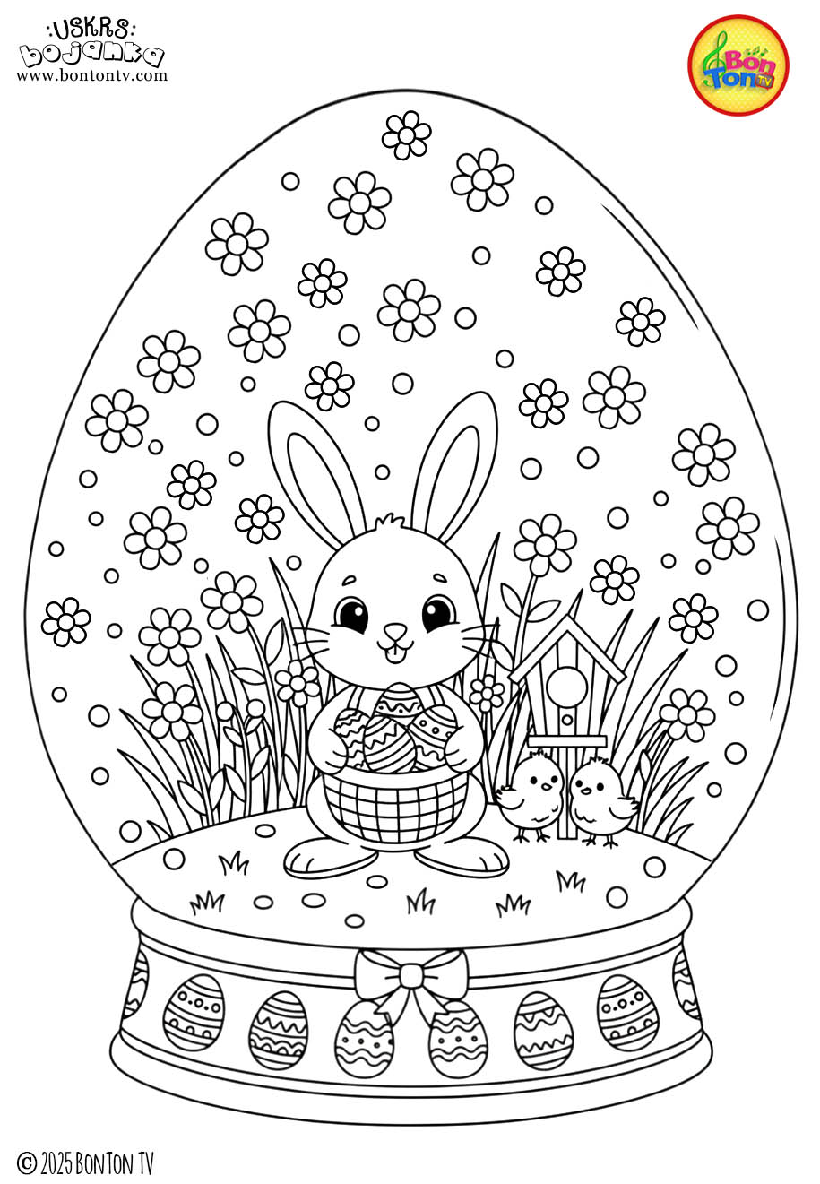 Uskrs bojanka - Easter coloring pages for kids - BonTon TV