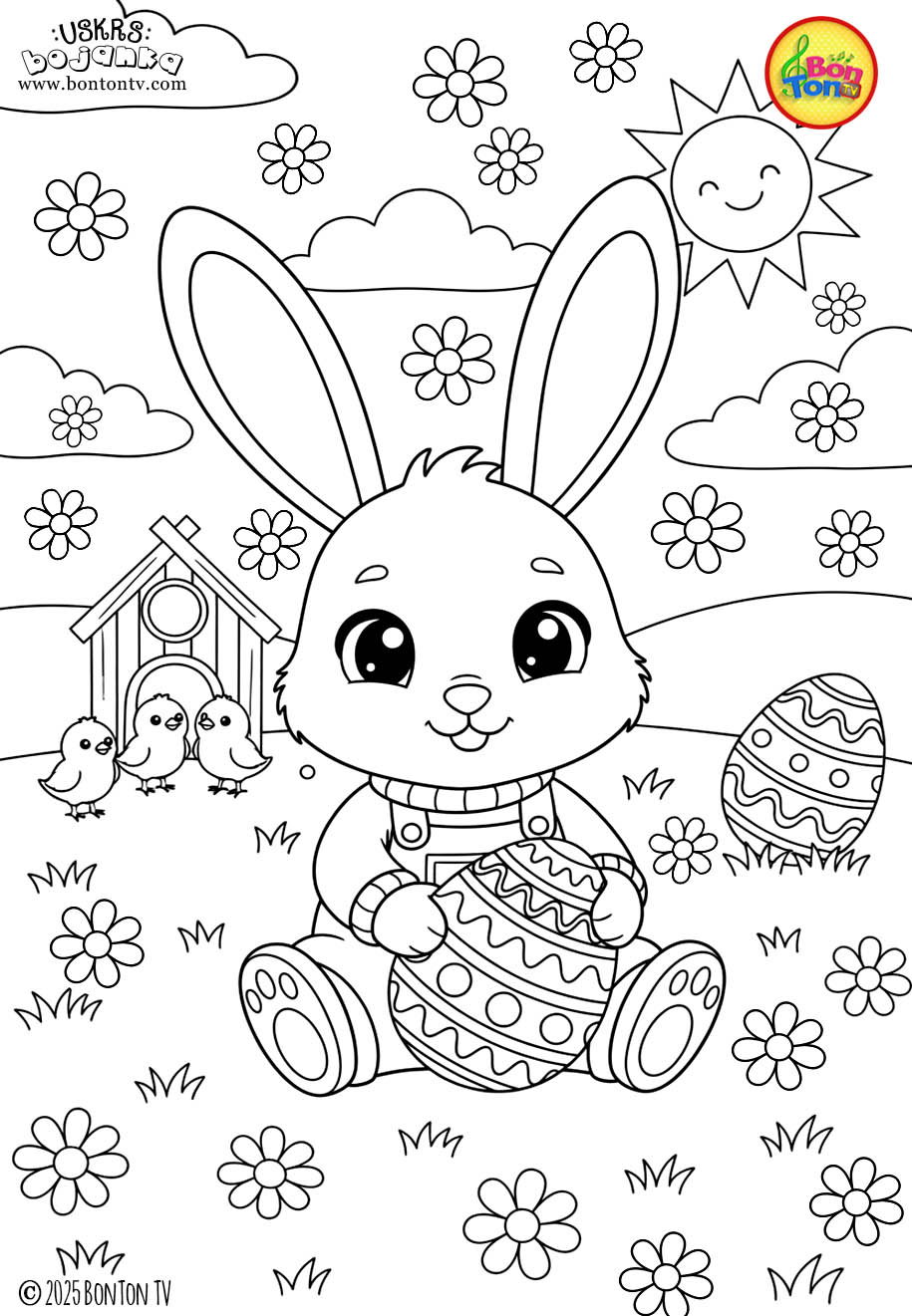 Uskrs bojanka - Easter coloring pages for kids - BonTon TV