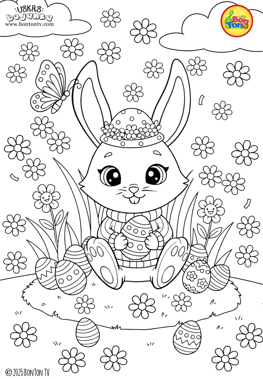 Uskrs bojanka - Easter coloring pages for kids - BonTon TV