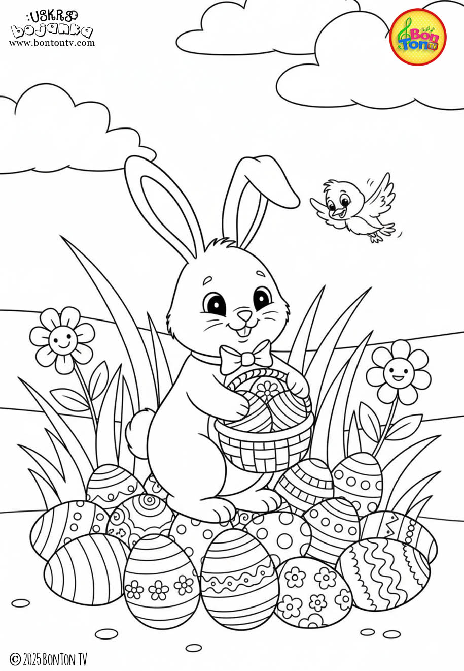 Uskrs bojanka - Easter coloring pages for kids - BonTon TV