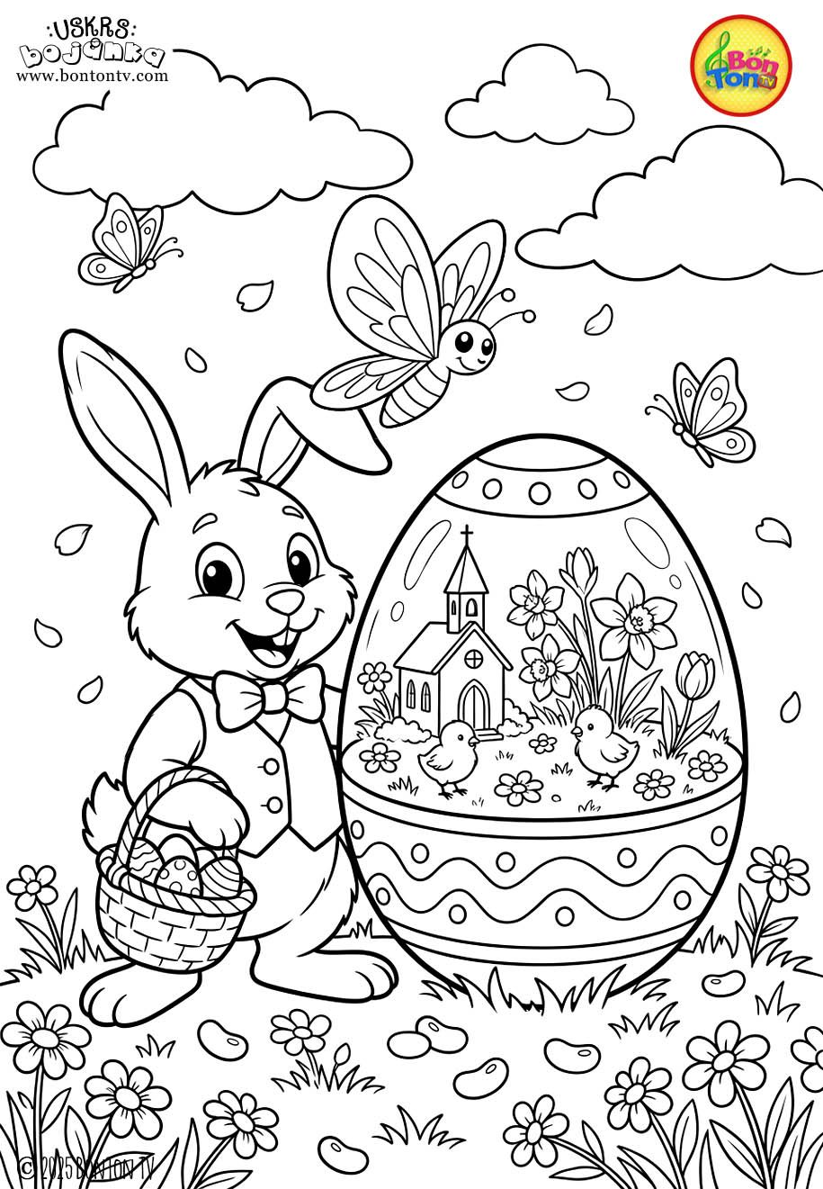 Uskrs bojanka - Easter coloring pages for kids - BonTon TV