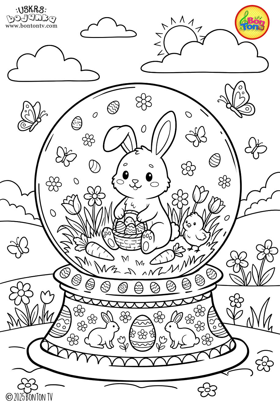 Uskrs bojanka - Easter coloring pages for kids - BonTon TV