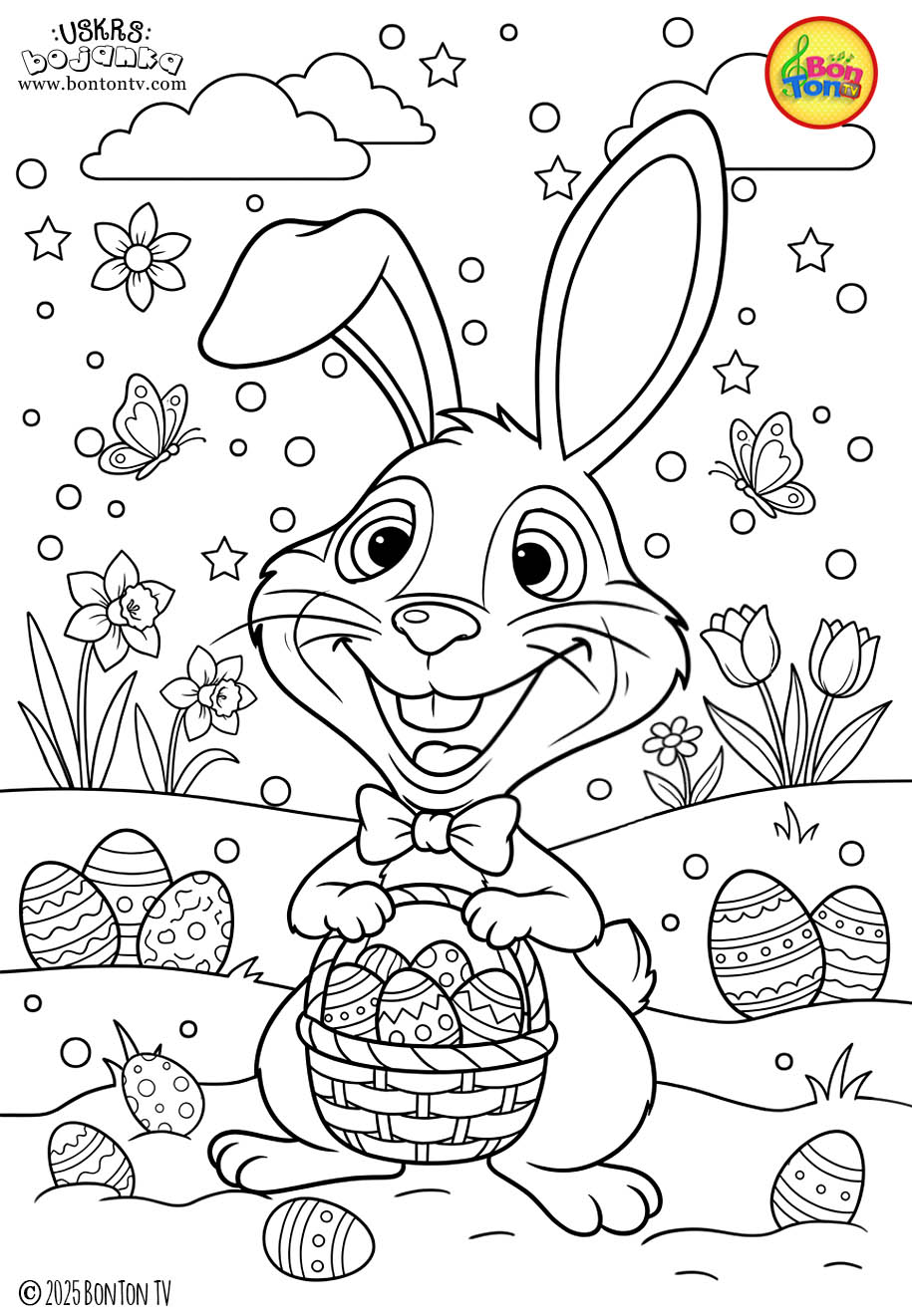 Uskrs bojanka - Easter coloring pages for kids - BonTon TV