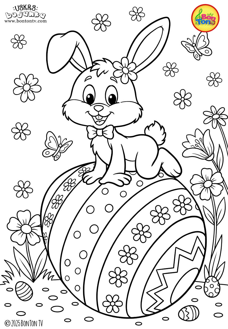 Uskrs bojanka - Easter coloring pages for kids - BonTon TV