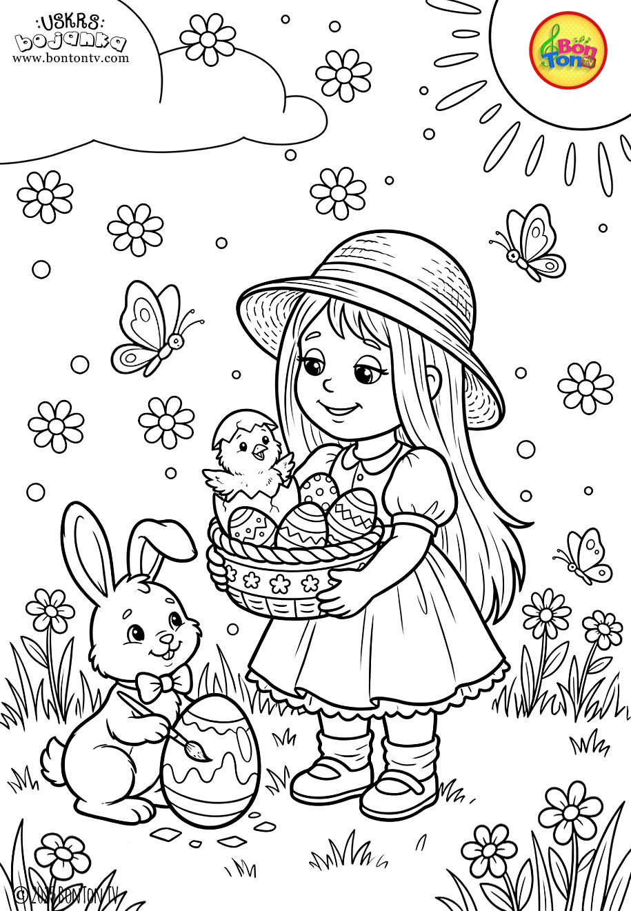 Uskrs bojanka - Easter coloring pages for kids - BonTon TV