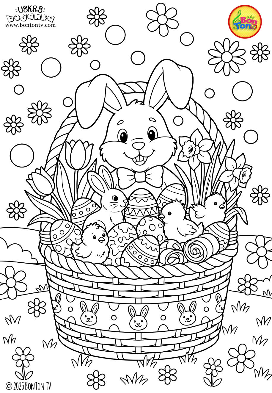 Uskrs bojanka - Easter coloring pages for kids - BonTon TV