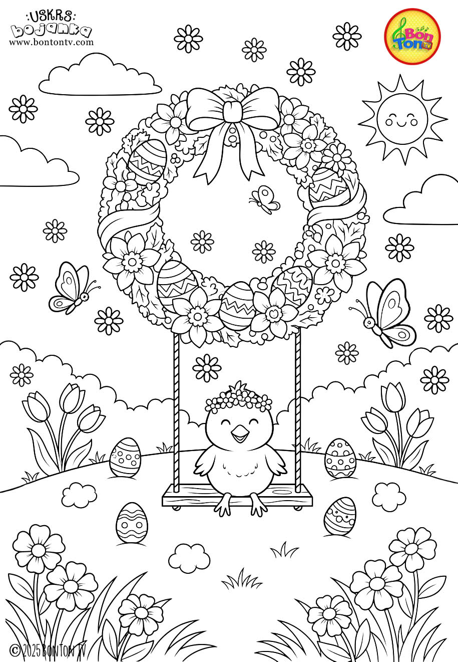 Uskrs bojanka - Easter coloring pages for kids - BonTon TV