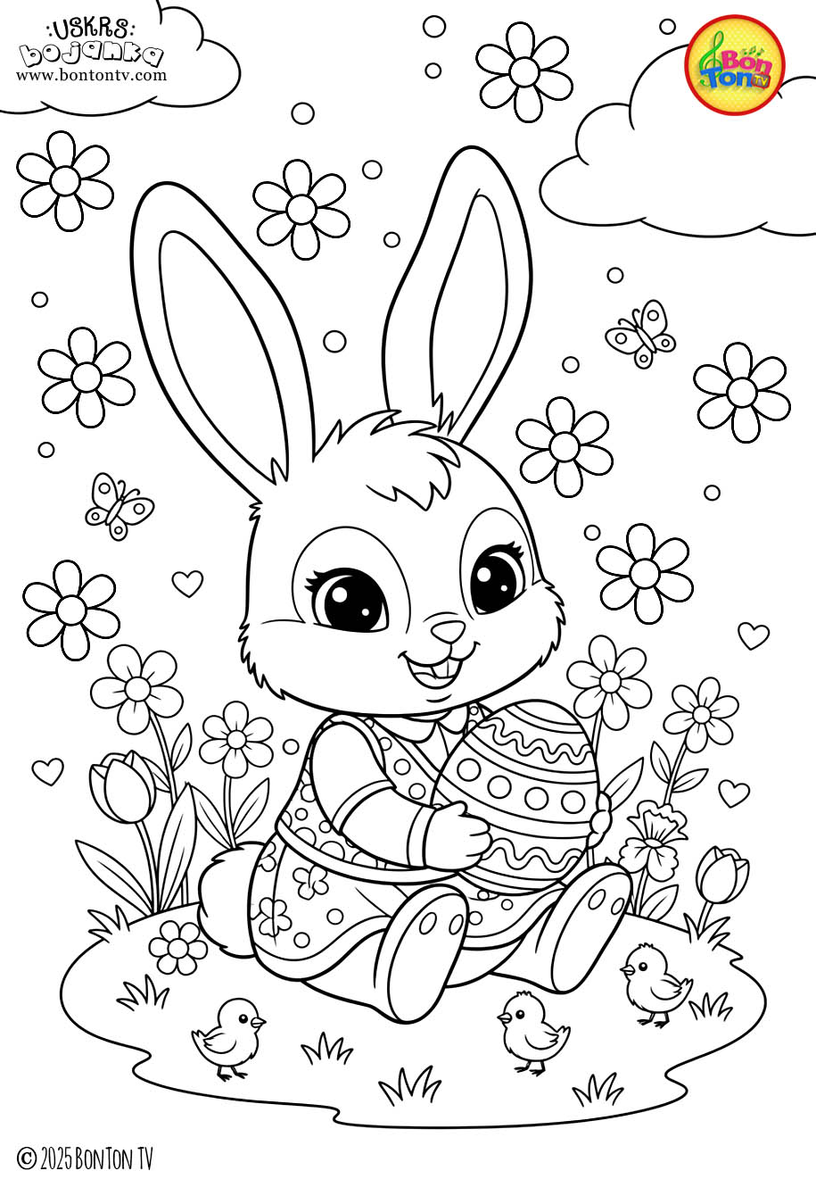 Uskrs bojanka - Easter coloring pages for kids - BonTon TV