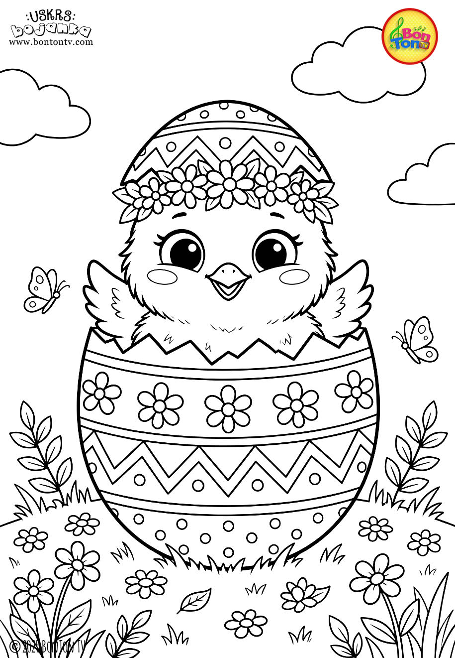 Uskrs bojanka - Easter coloring pages for kids - BonTon TV