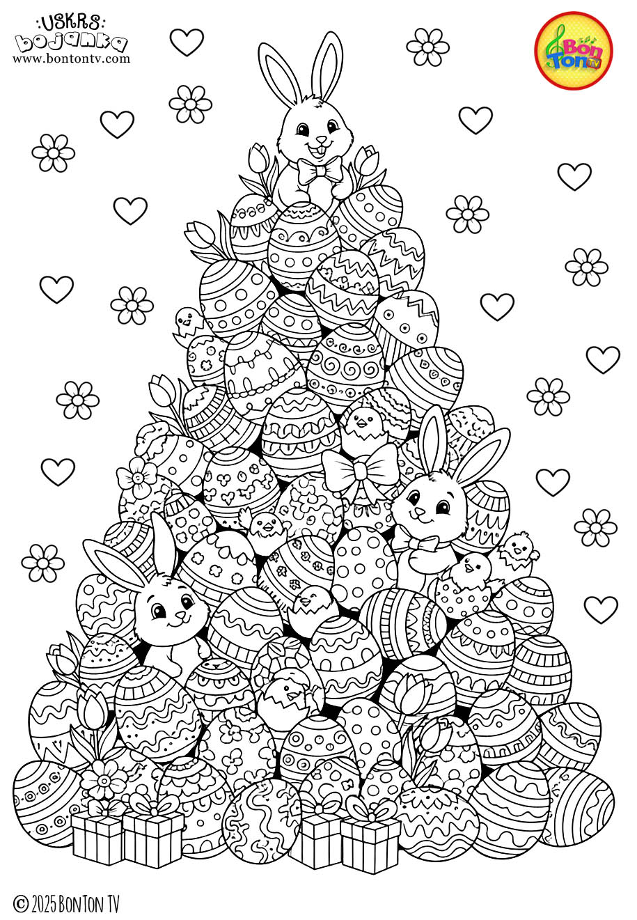 Uskrs bojanka - Easter coloring pages for kids - BonTon TV