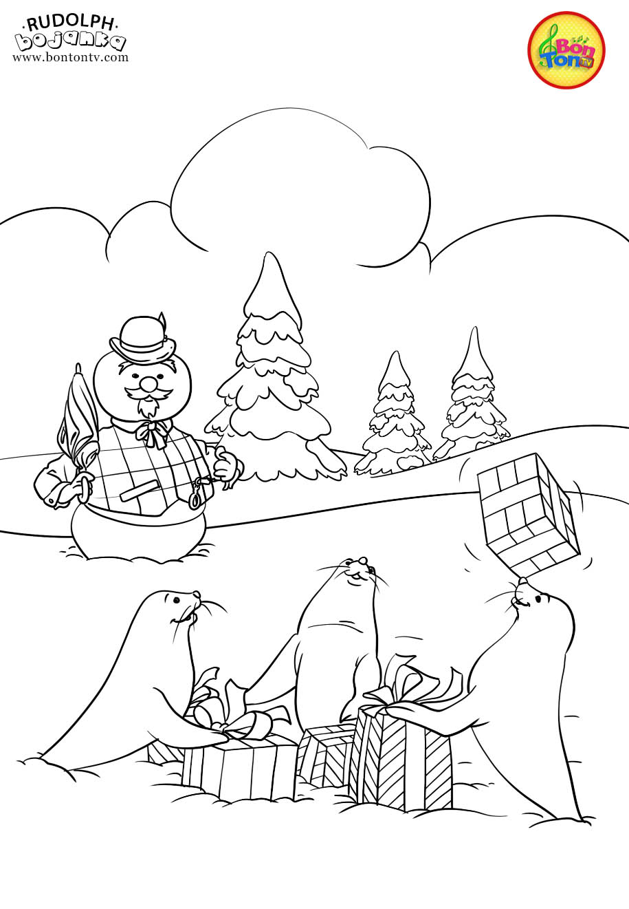 Christmas Coloring Pages for Kids - BonTon TV - Bo�i� - bojanke za printanje