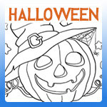 Halloween Cuties coloring pages