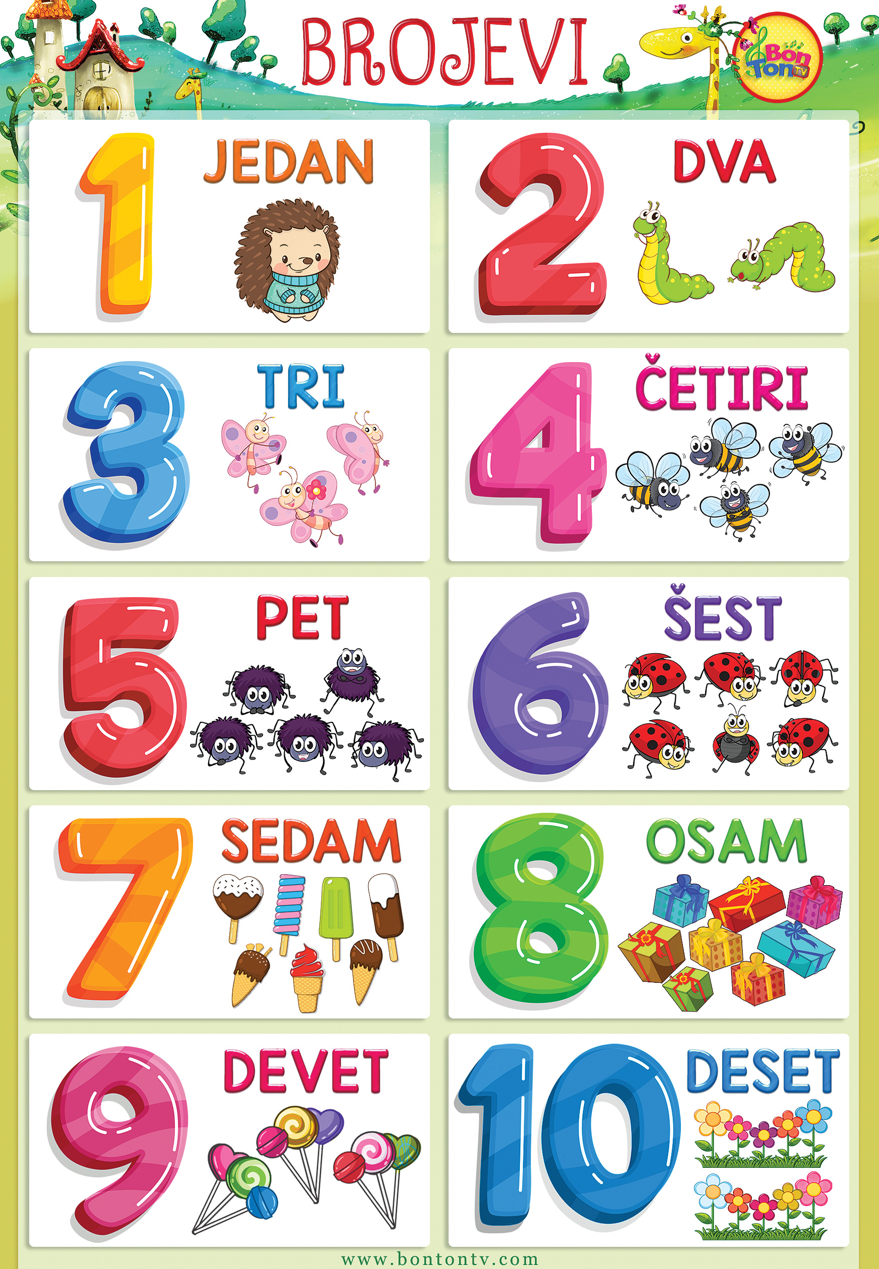 BROJEVI od 1 do 10 - BonTon TV