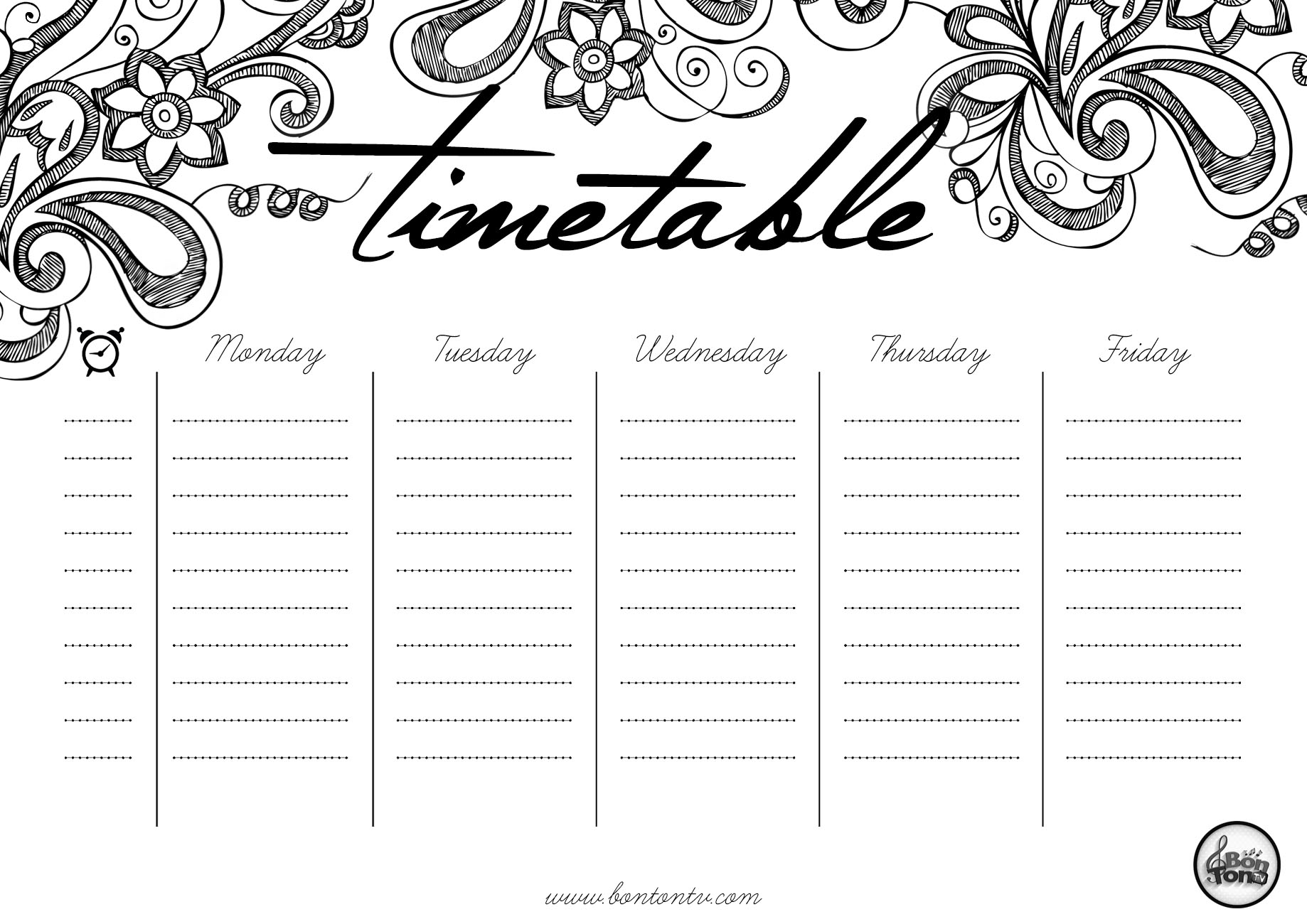 TIMETABLE BonTon TV