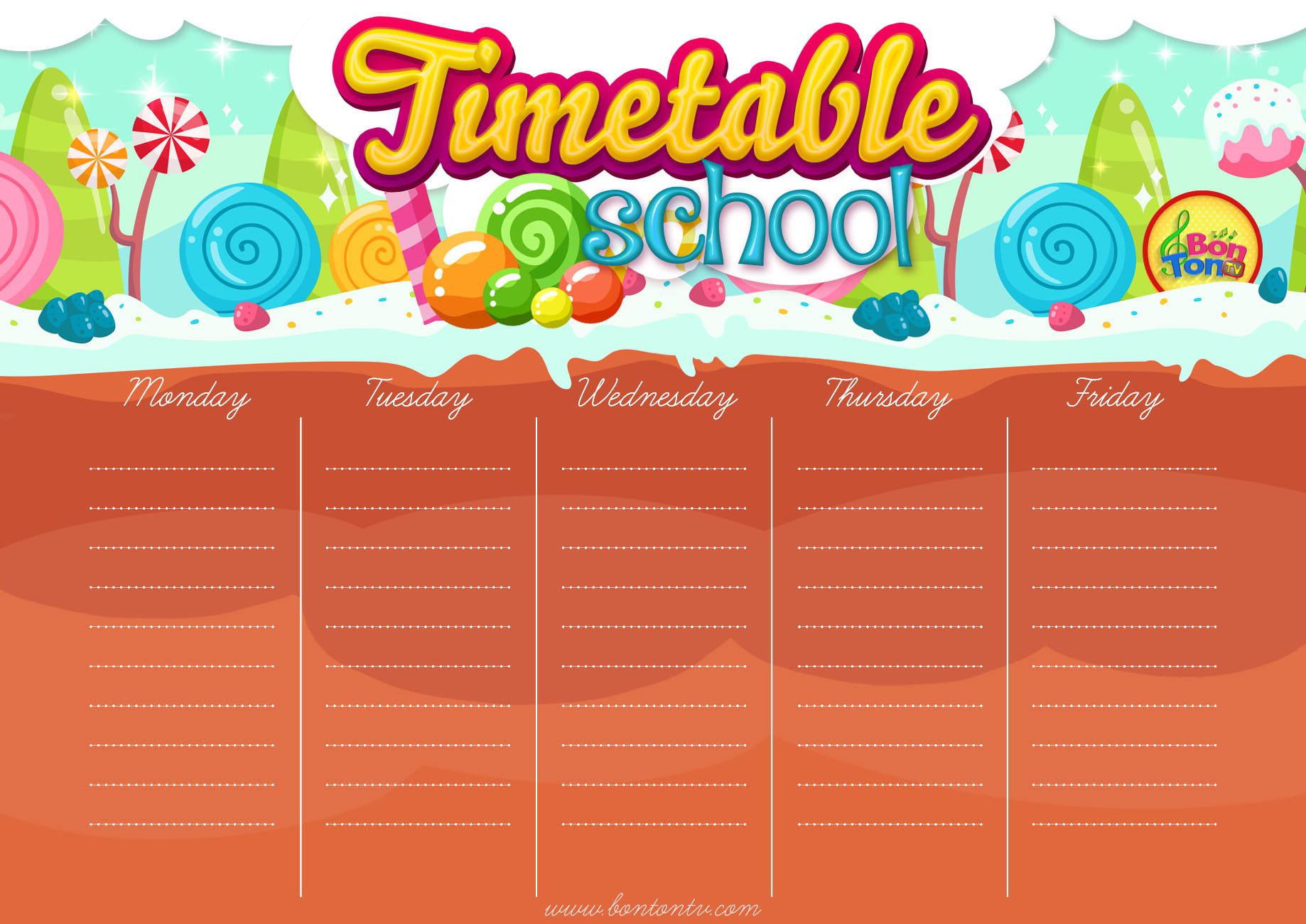 TIMETABLE BonTon TV