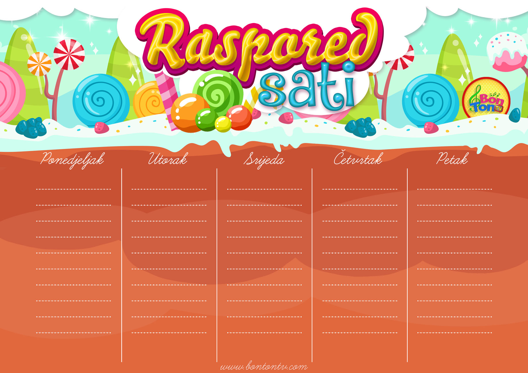 RASPORED SATI BonTon TV