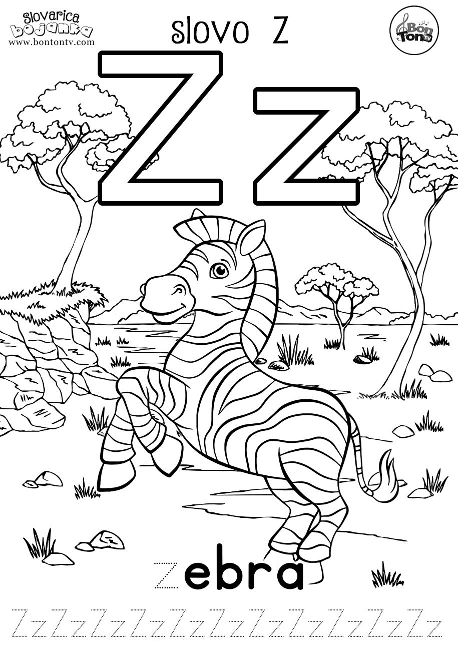 ABECEDA SLOVARICA - slovo Z - BonTon TV - zebra